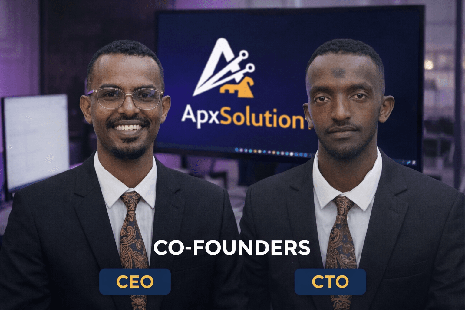 Apex Solution Co-founders — Atlabachew Tadese & Abdurehman Ali